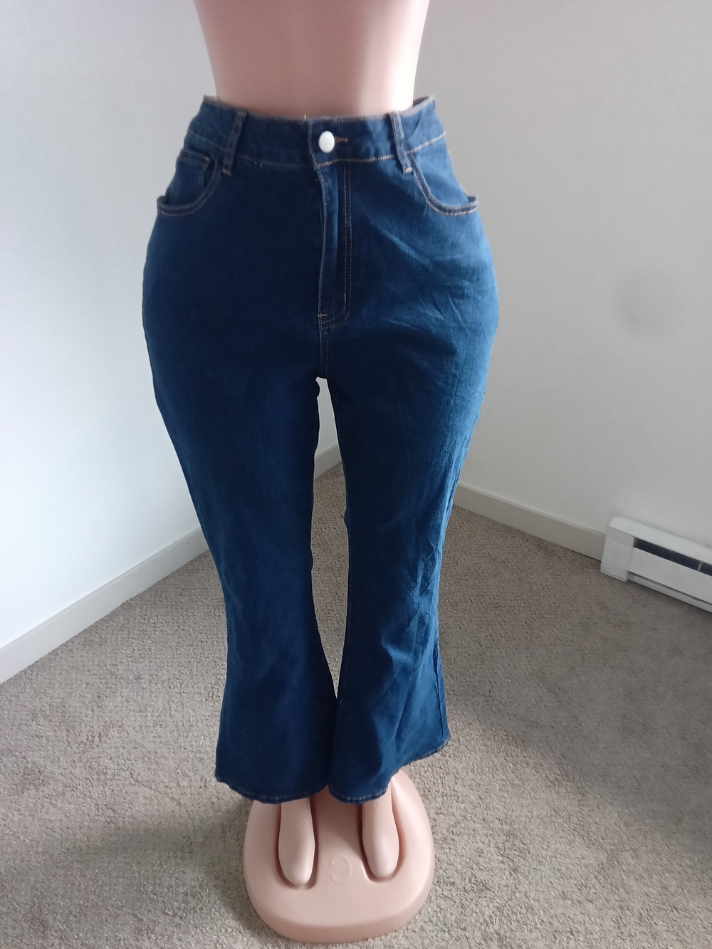 Vintage Dark Blue Flared Jeans for Women 👖